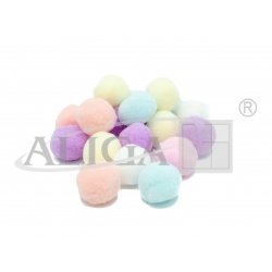 Pompony 3cm / 20szt mix kolorów pastelowych POM-206